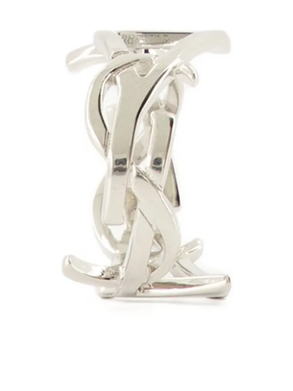 Saint Laurent Twist Ring in Silver