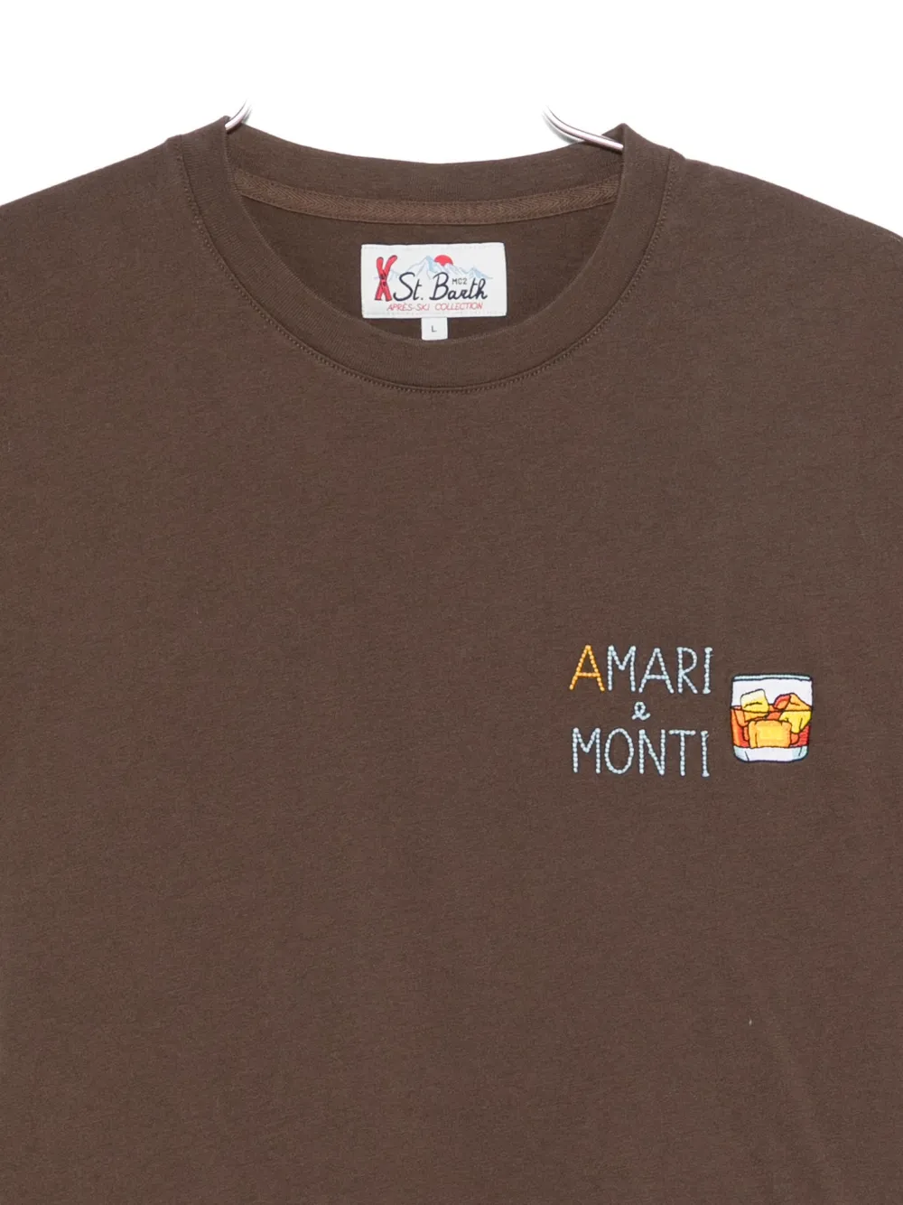 Mc2 Saint Barth Embroidered Arnott T-shirt In Brown