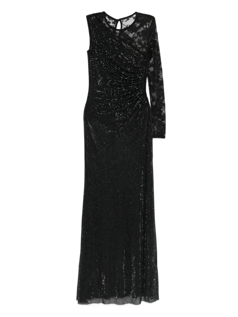 Self-Portrait rhinestone-embellished maxi dress - Nero