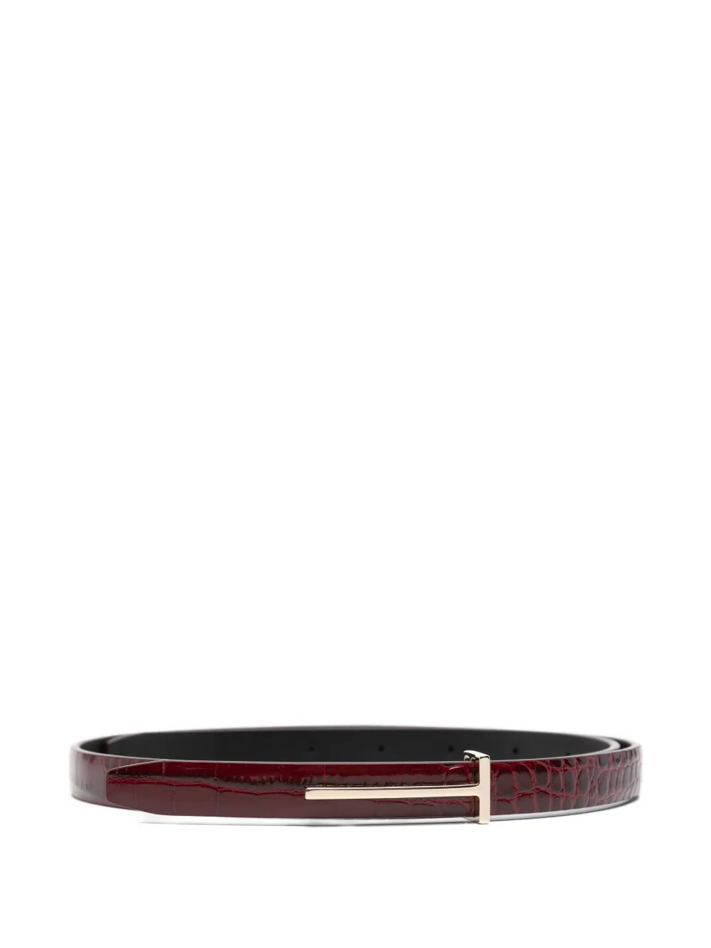 TOM FORD logo-buckle belt - Rosso