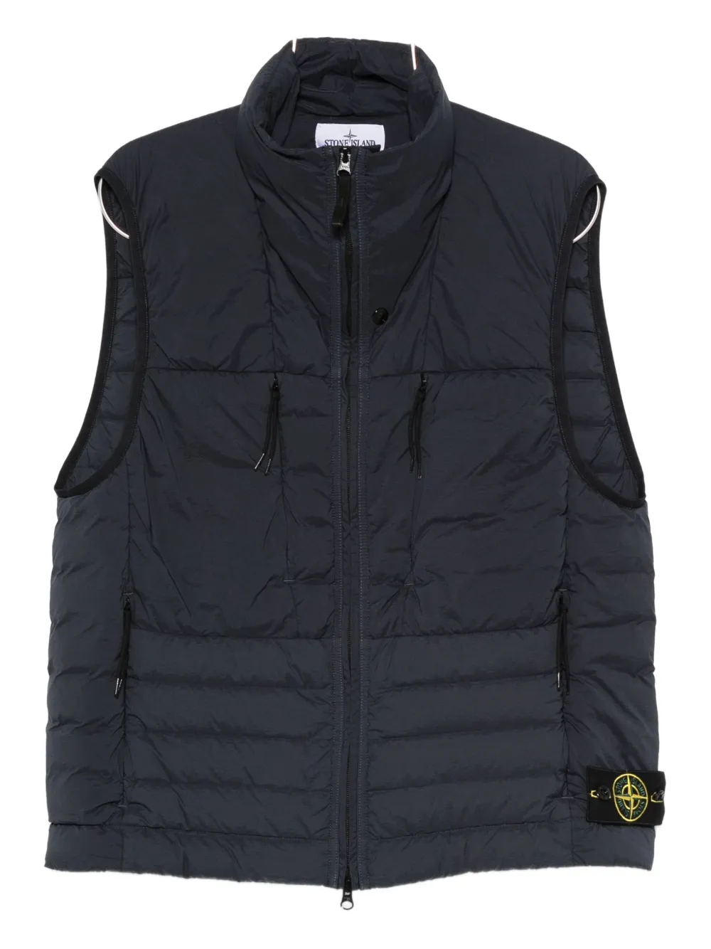 Stone Island zip quilted jacket - Nero