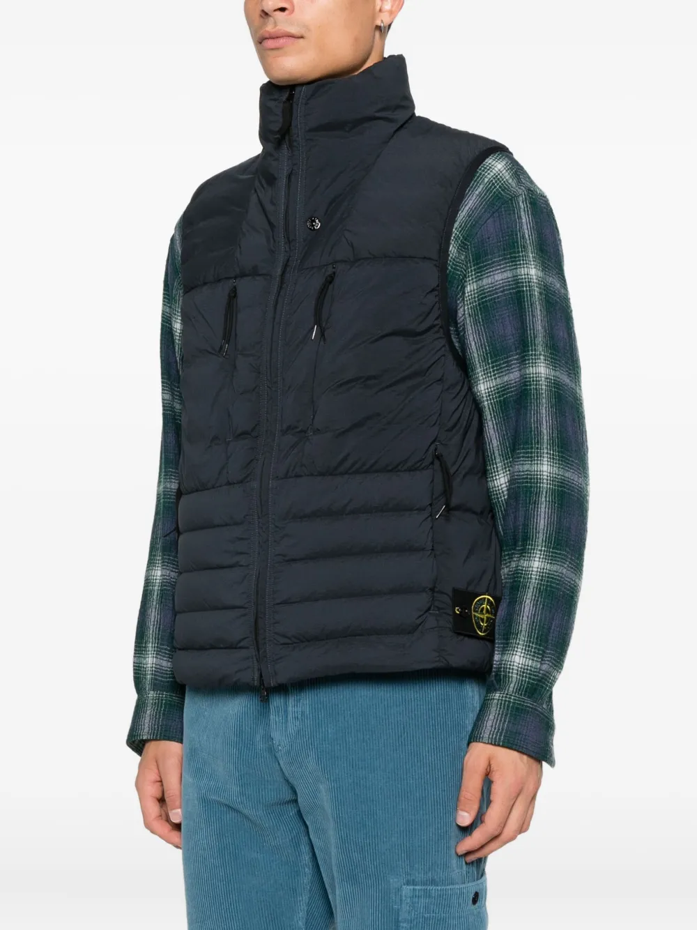 Stone Island Gewatteerd jack met rits Zwart