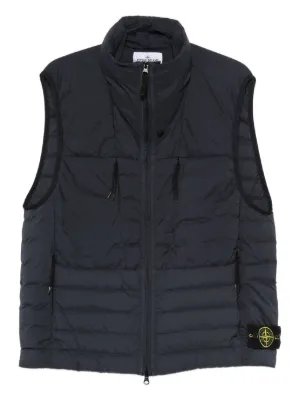 Stone Island Quilted high-neck Vest | Black | FARFETCH