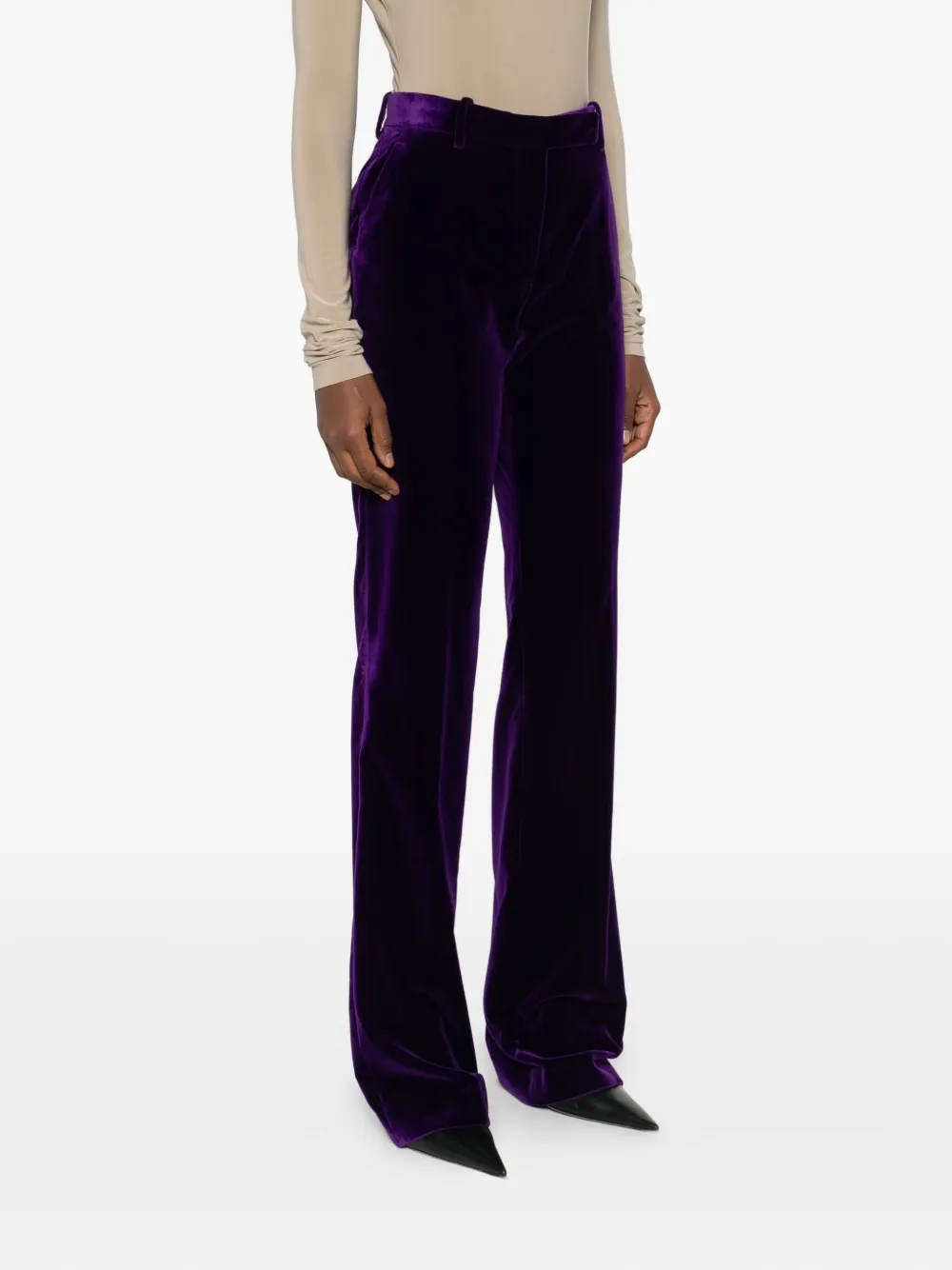 TOM FORD Fluwelen broek Paars