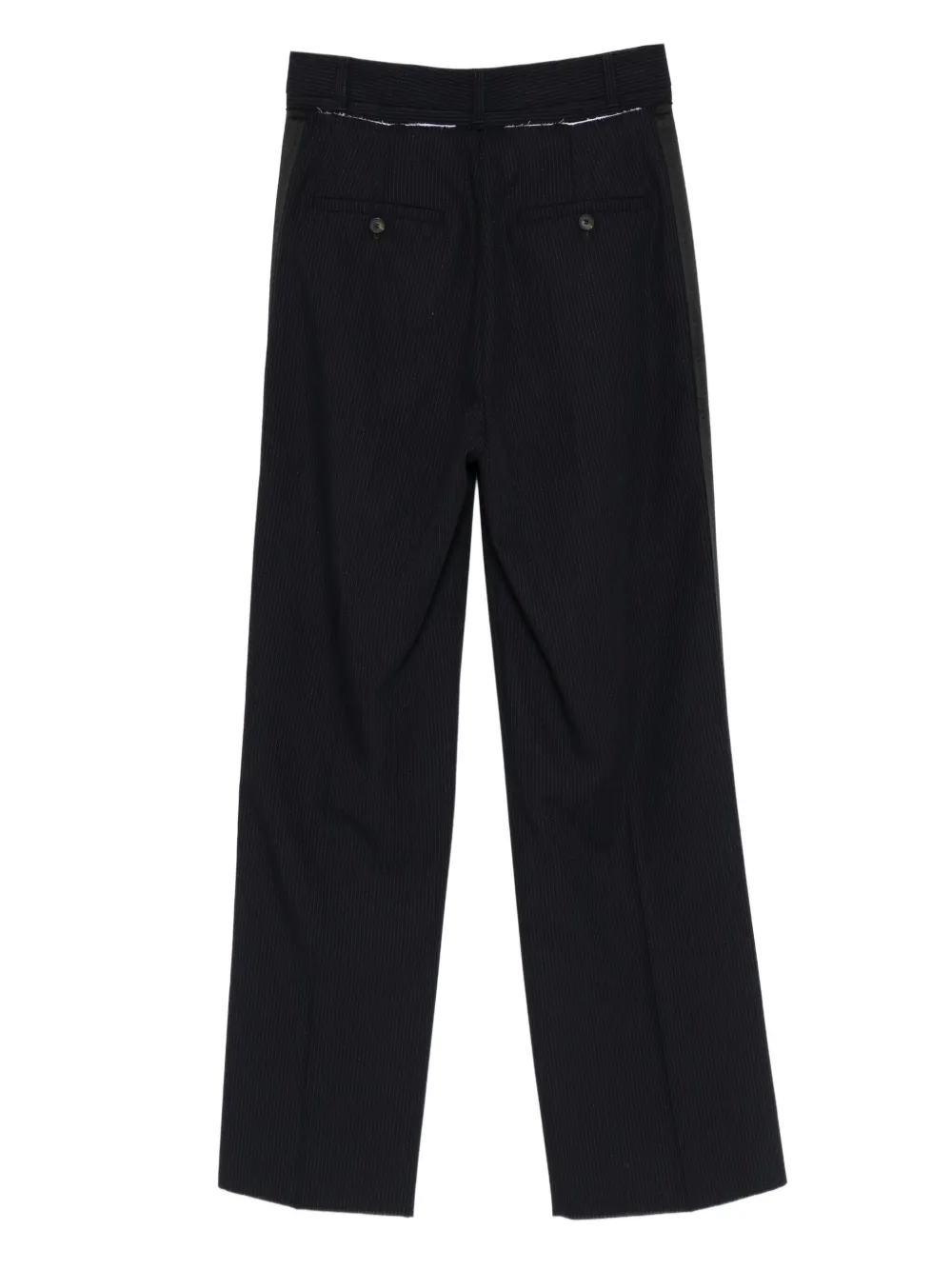 Frenken Jump Pinstripe Pleat Trousers In Blue