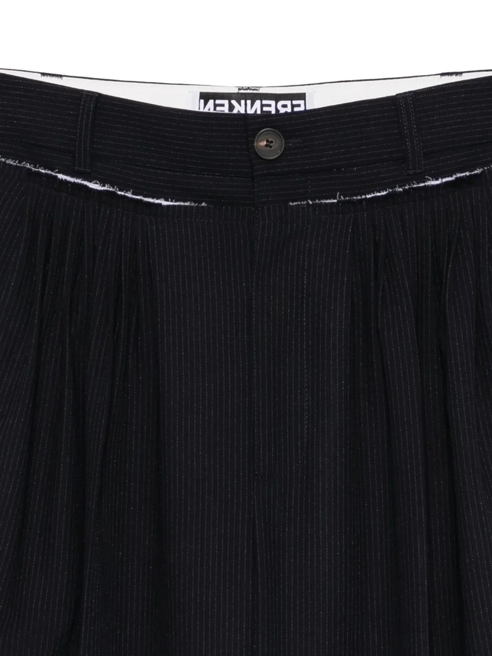 Frenken Jump Pinstripe Pleat Trousers In Blue