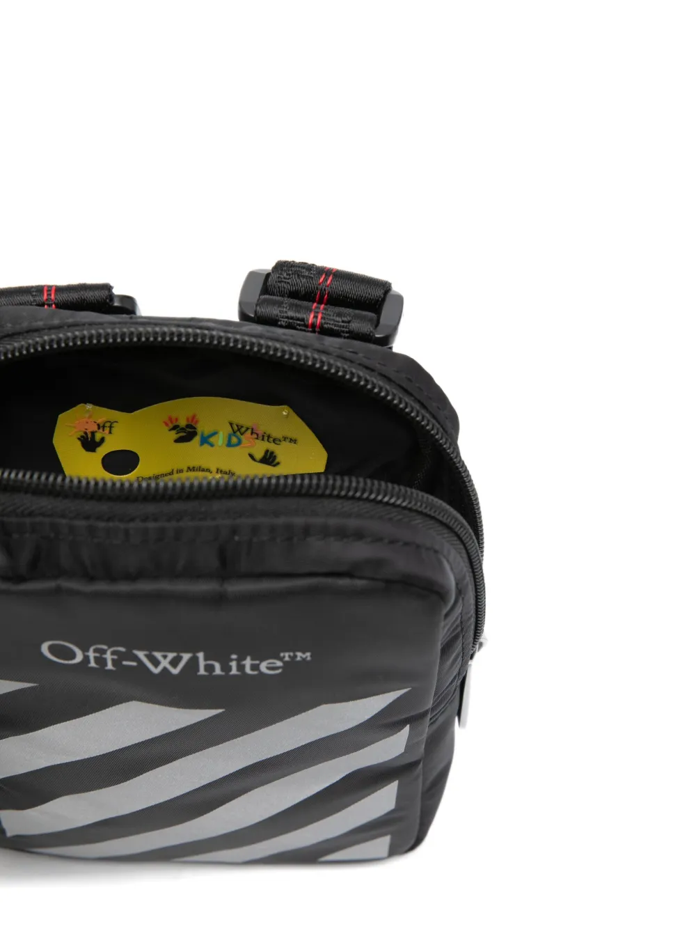 Off-White Kids Binder messengertas met Diag-streep Zwart