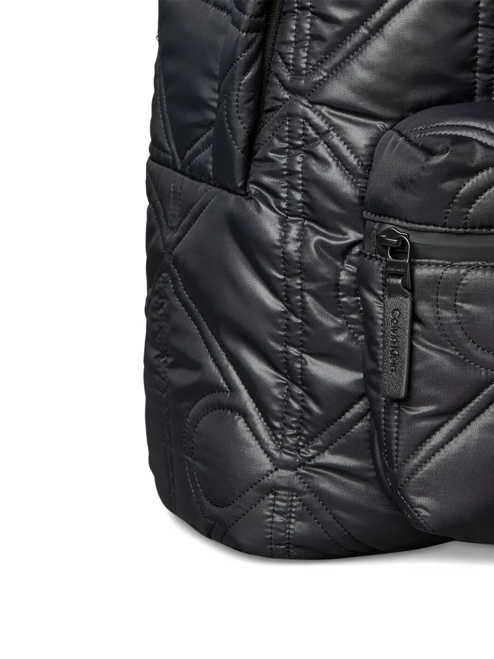 quilted-logo backpack