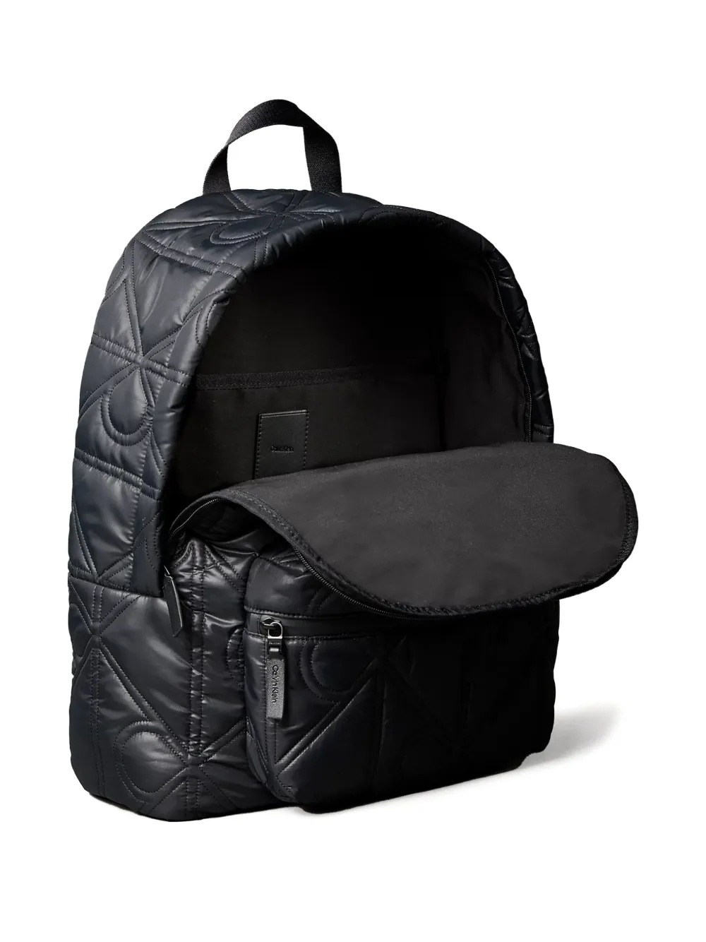 quilted-logo backpack