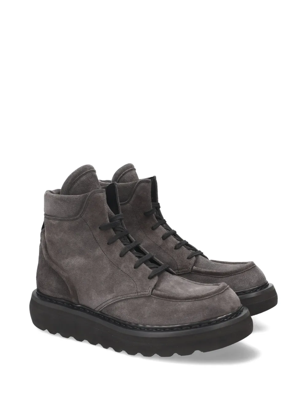 Premiata lace-up platform boots Grijs