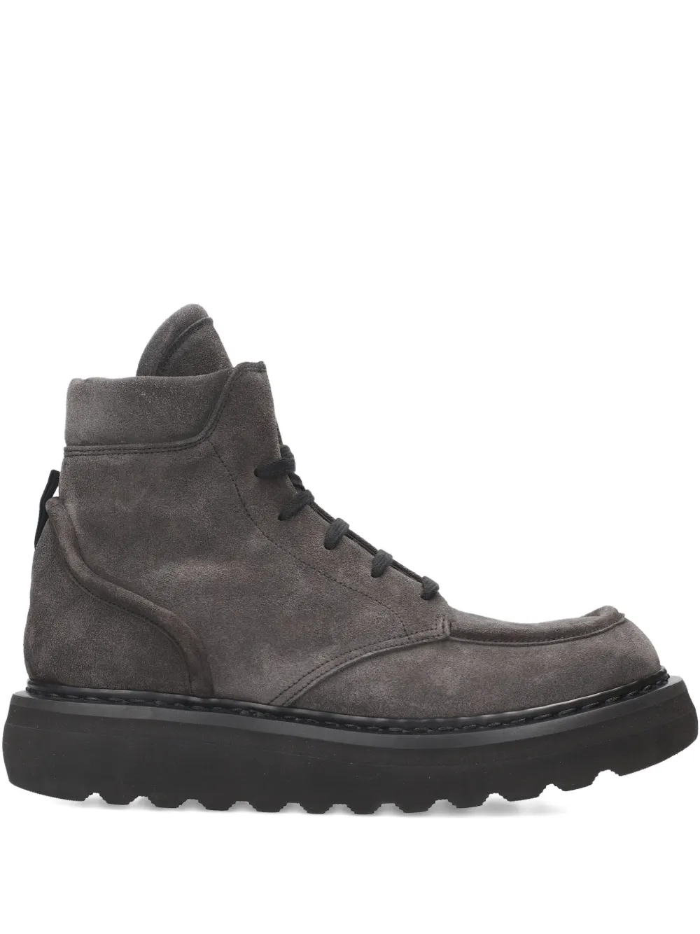 Premiata lace-up platform boots Grijs