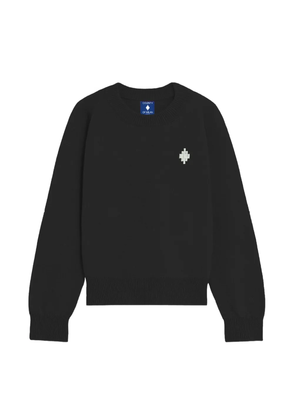 COUNTY OF MILAN KIDS embroidered detail sweater - Nero