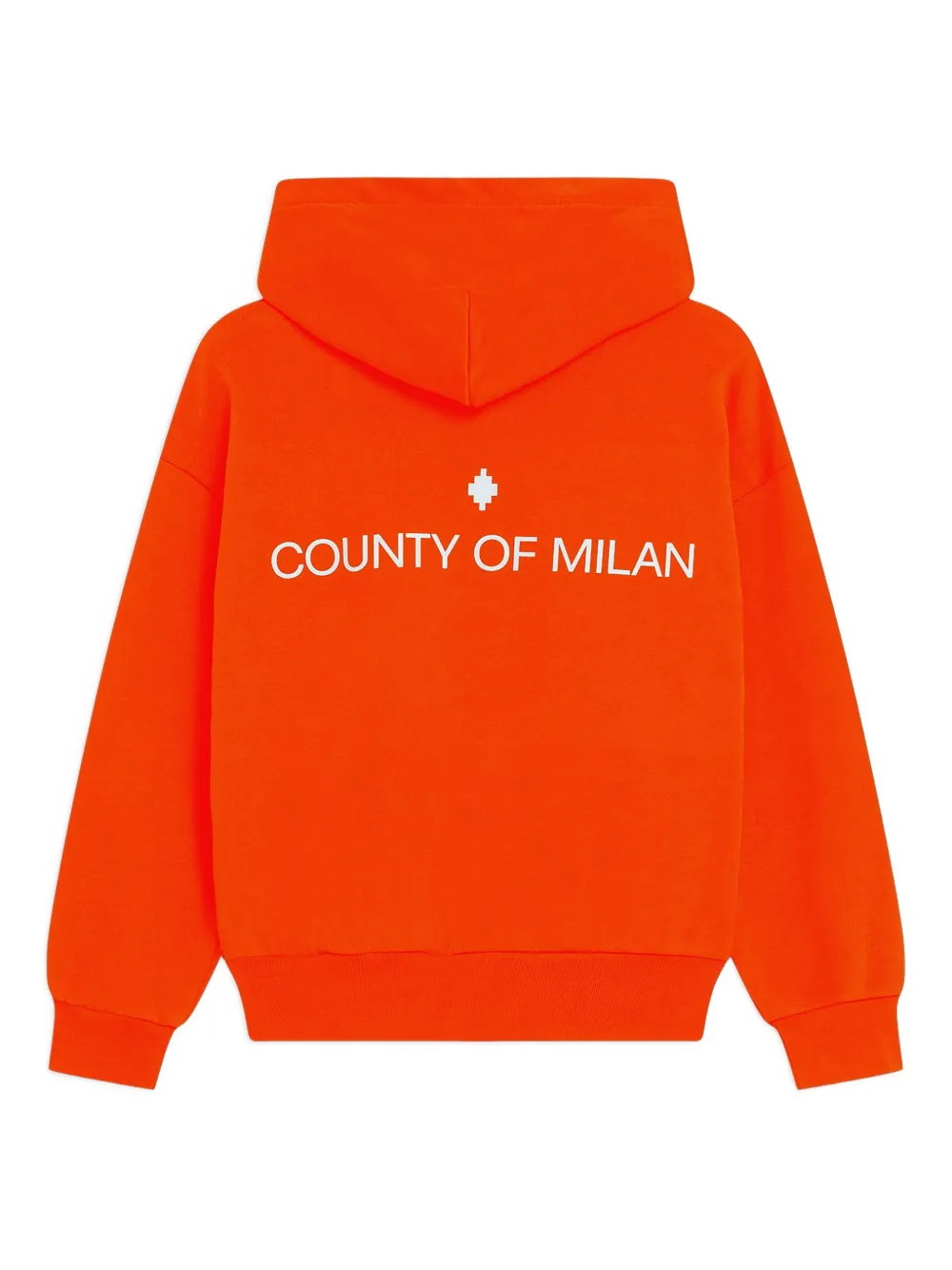County Of Milan Logo Hooded Top In Orange
