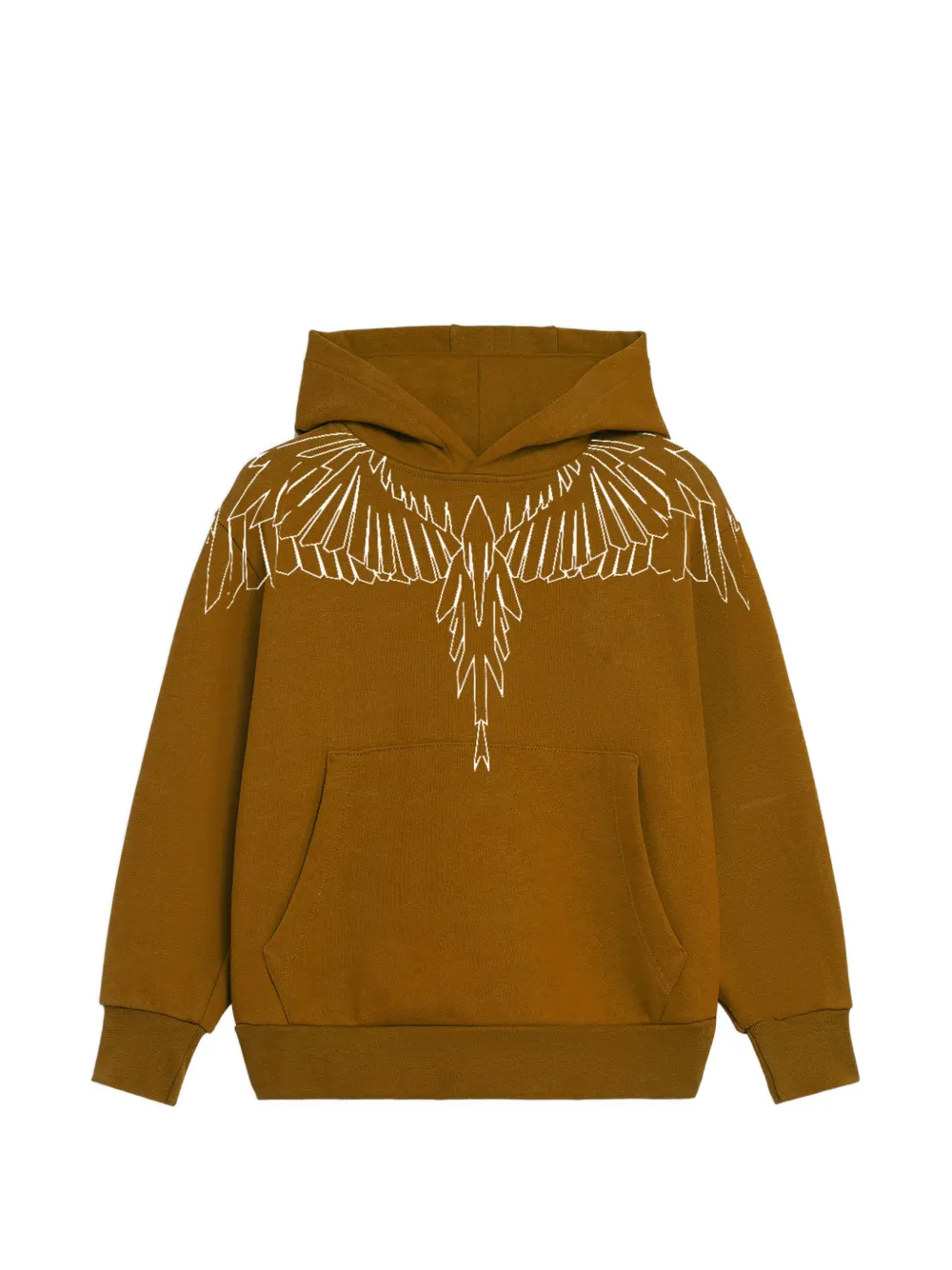 COUNTY OF MILAN KIDS wings hooded sweatshirt - Marrone