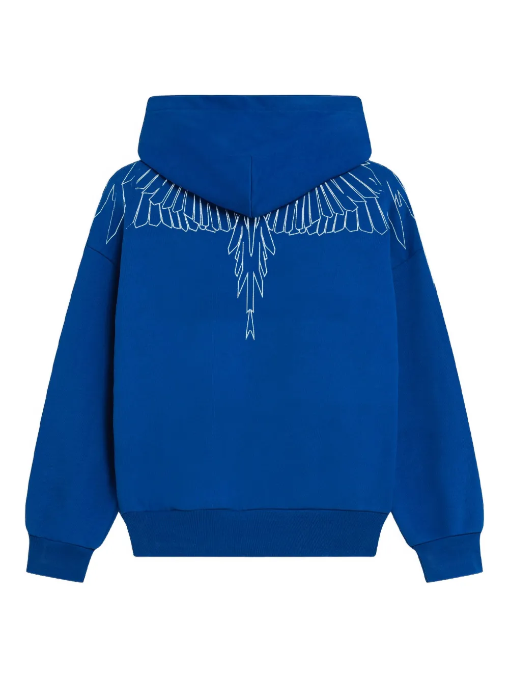 County Of Milan Geometric-print Hooded Hoodie In Blue