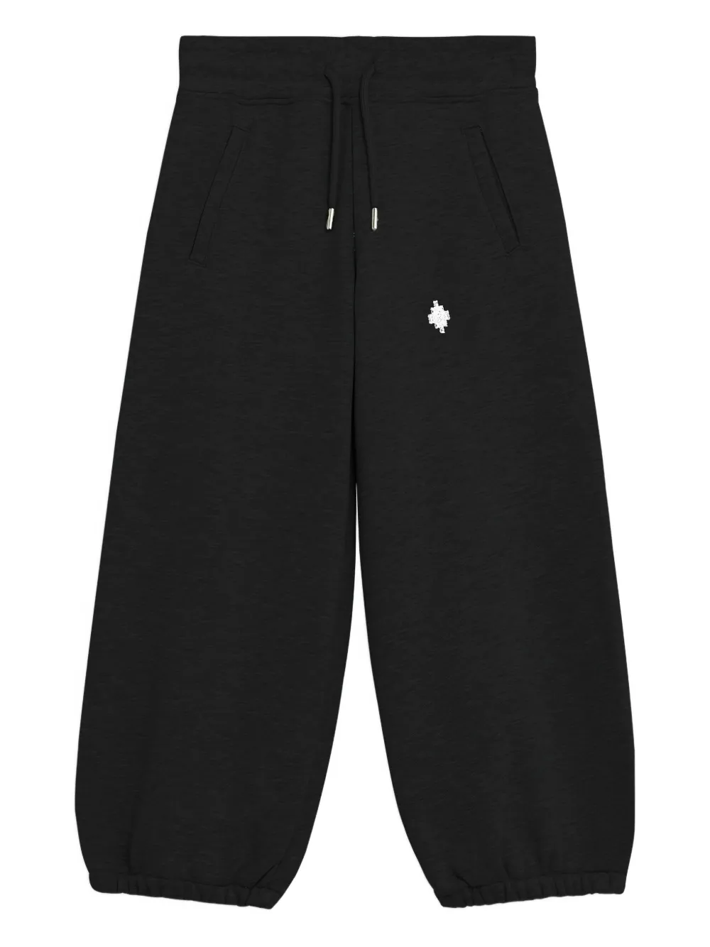 County Of Milan Kids' Drawstring Graphic Trousers In Black