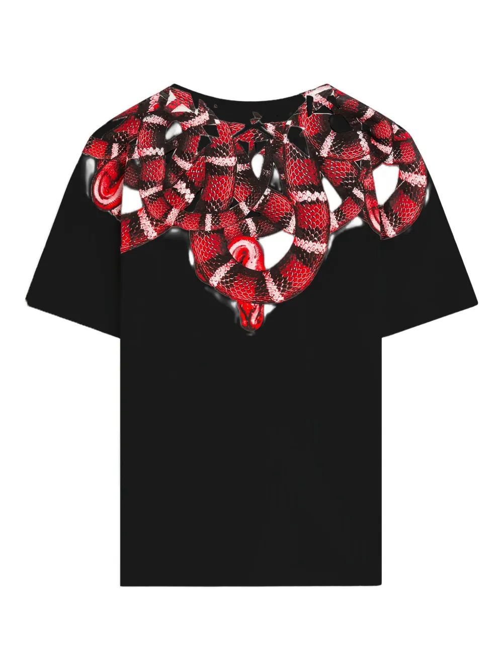 County Of Milan Snake-graphic T-shirt In Black