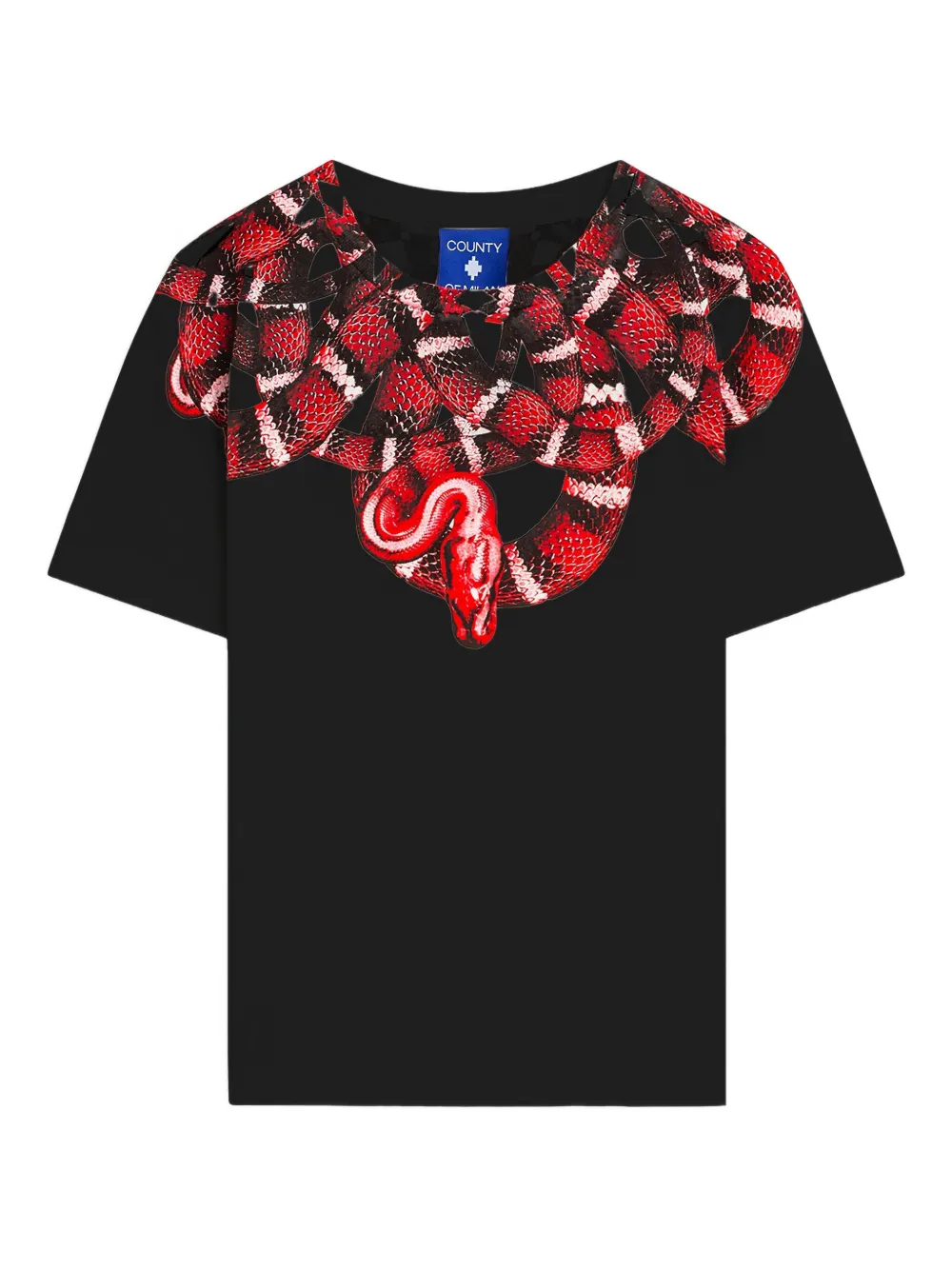 County Of Milan Kids' Snake-graphic T-shirt In Black