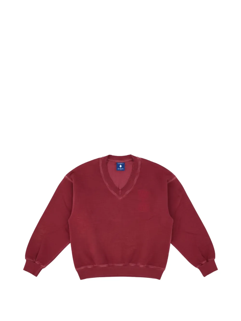 COUNTY OF MILAN KIDS V-neck graphic sweatshirt - Rosso