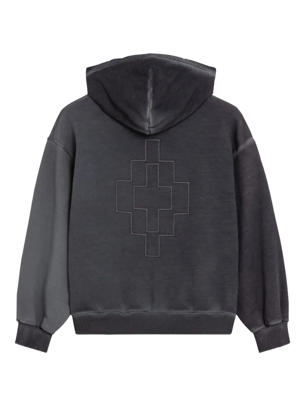 County Of Milan Embossed Hooded Top In Blue