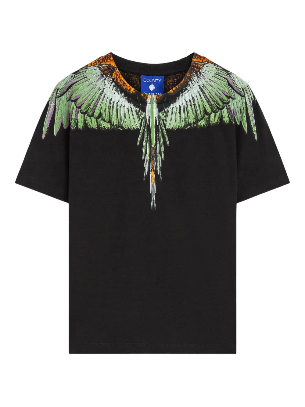 County Of Milan Kids' Wings Graphic T-shirt In Black