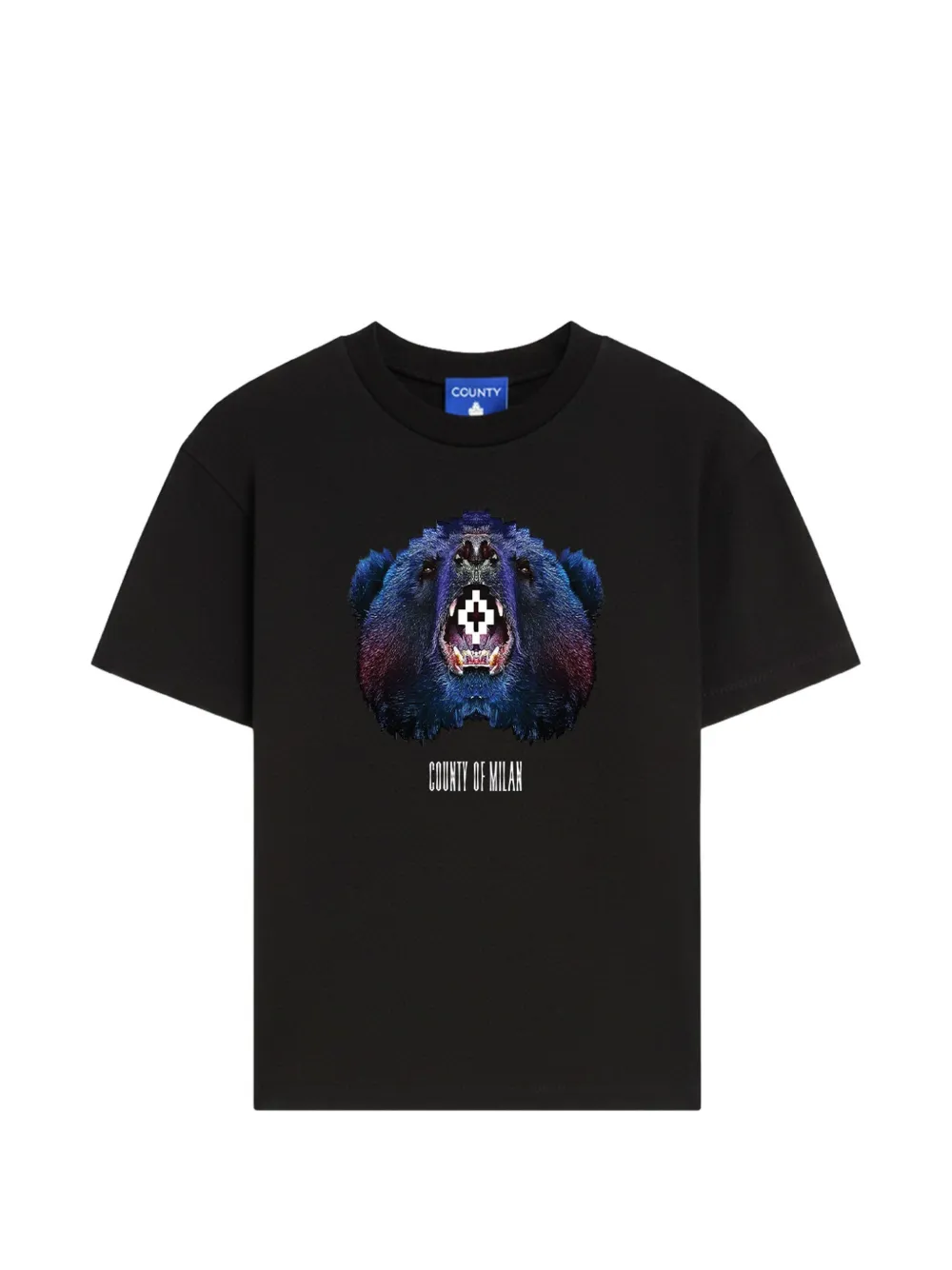 COUNTY OF MILAN KIDS bear graphic T-shirt - Nero