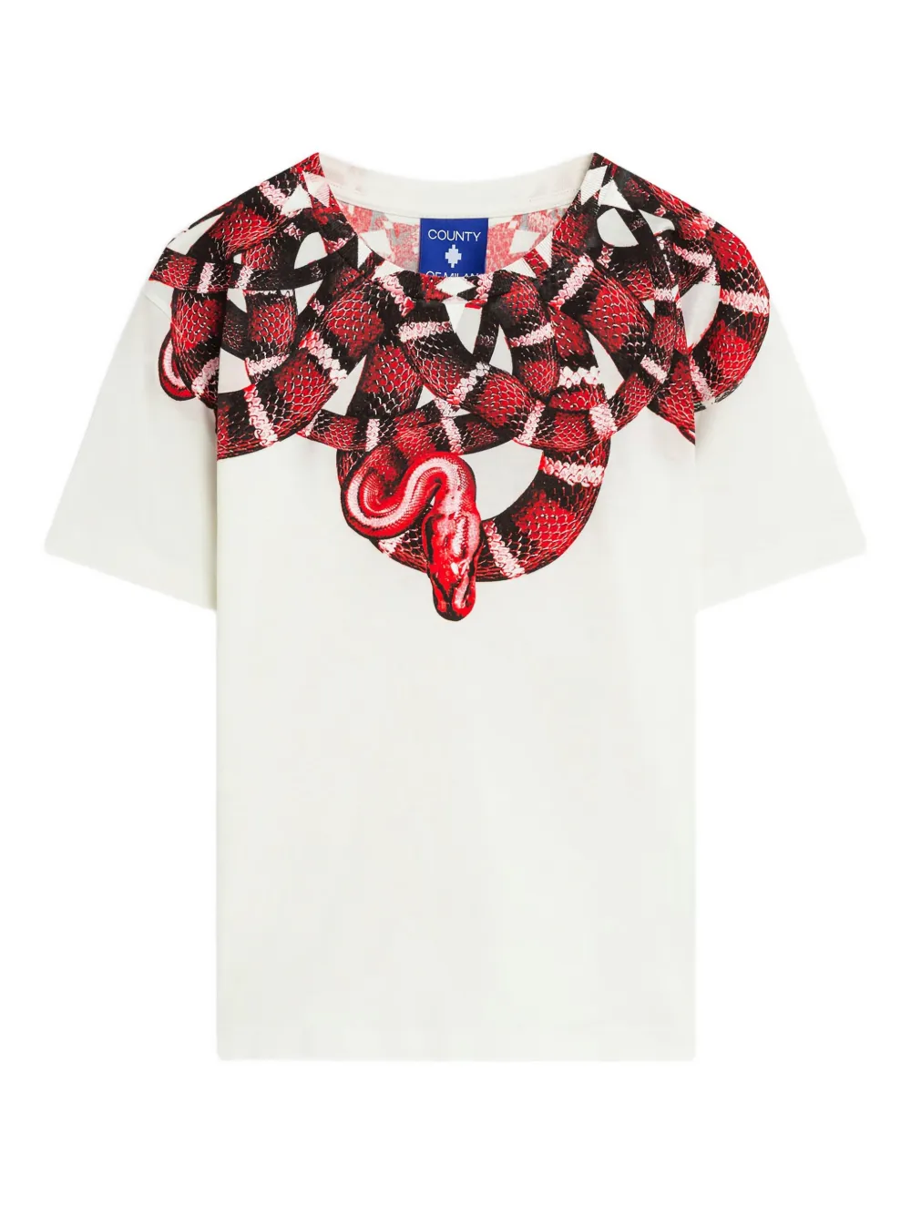 County Of Milan Snake Graphic T-shirt In White