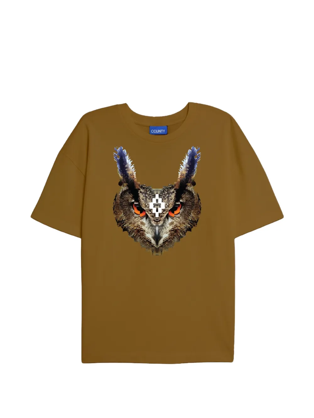 COUNTY OF MILAN KIDS owl graphic T-shirt - Marrone