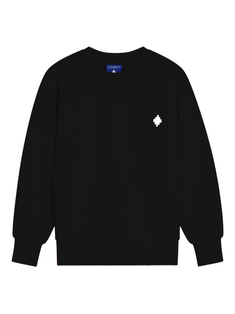 County Of Milan Kids' Logo-print Crew-neck Sweater In Black