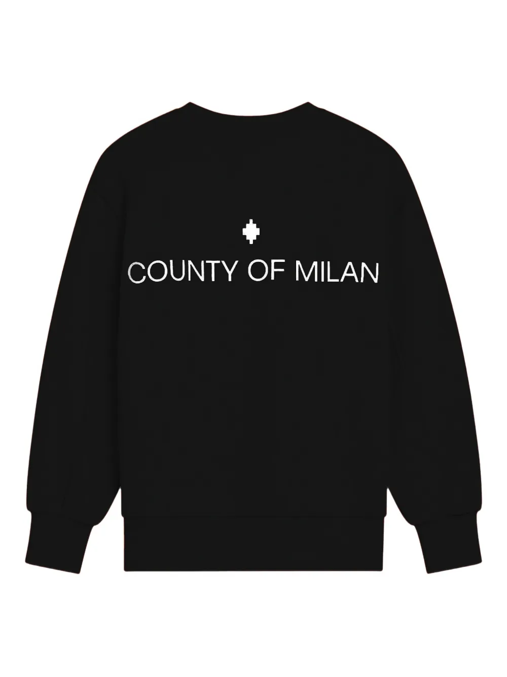 County Of Milan Logo-print Crew-neck Sweater In Black