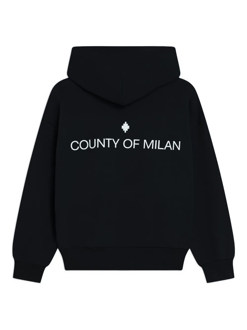 County Of Milan Logo Hooded Hoodie In Black