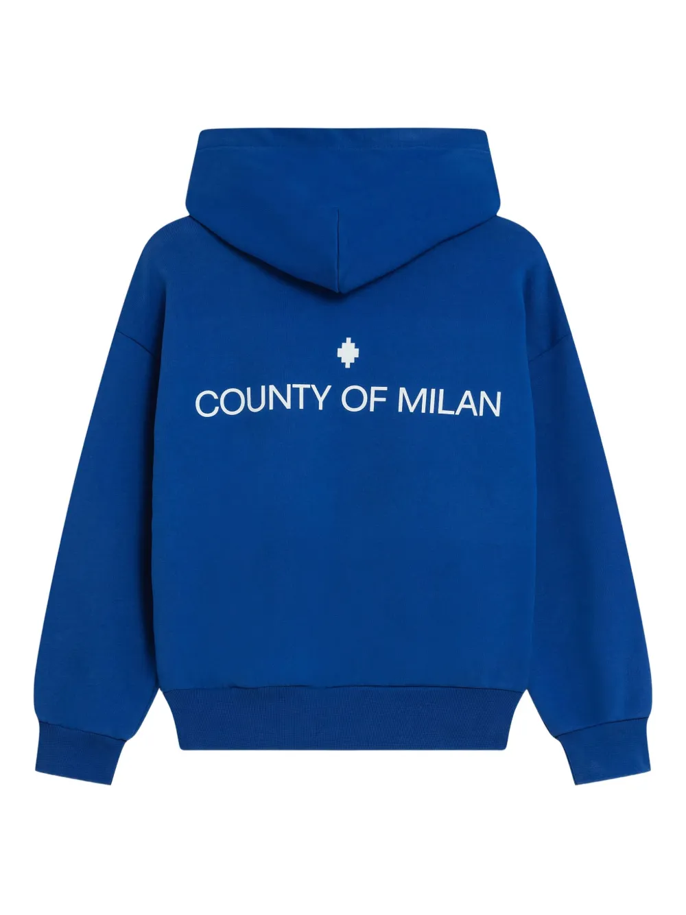County Of Milan Front Pocket Hooded Top In Blue