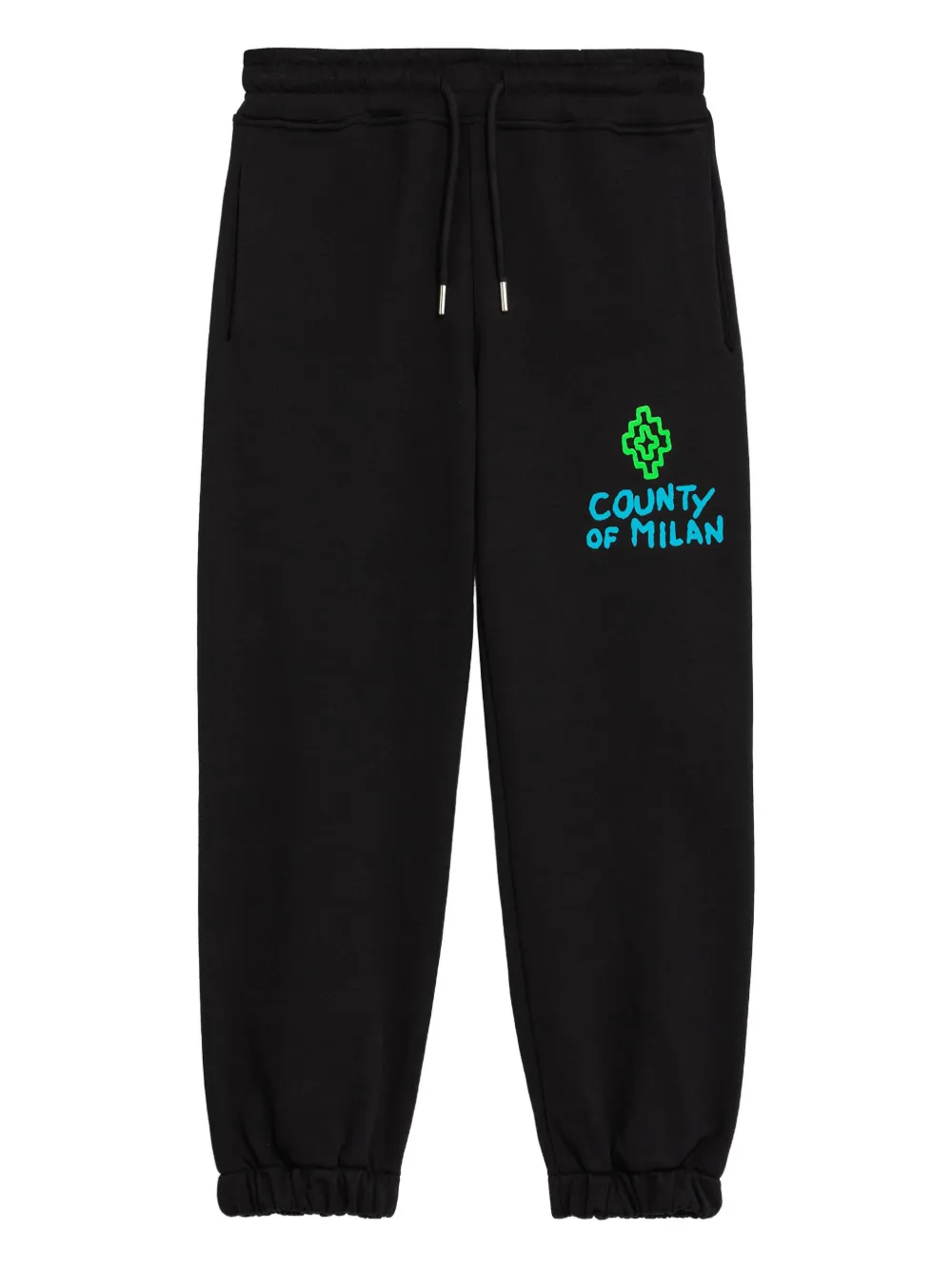 County Of Milan Kids' Logo Trousers In Black