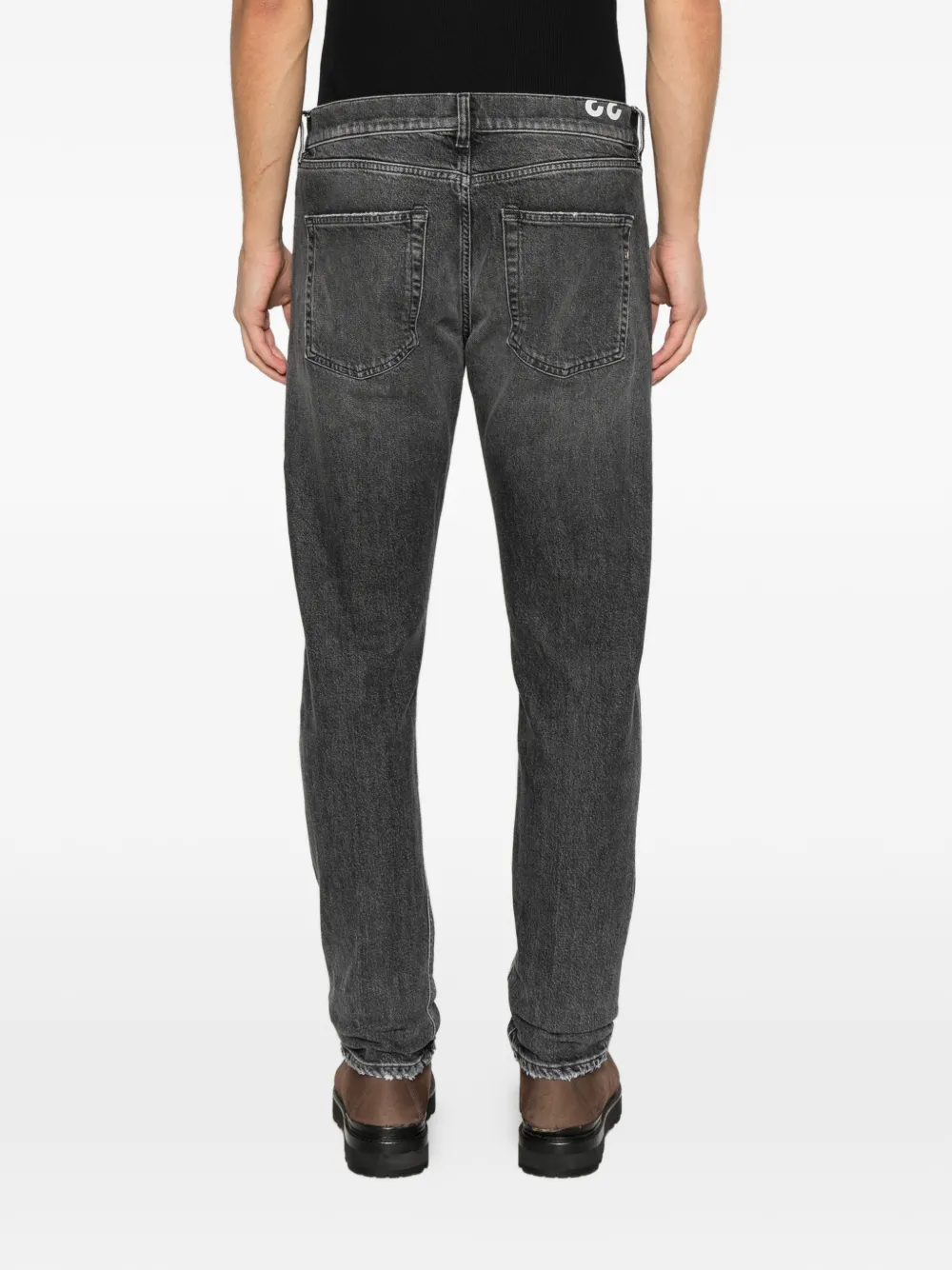 Dondup Icon Distressed Five-pockets Jean In Gray