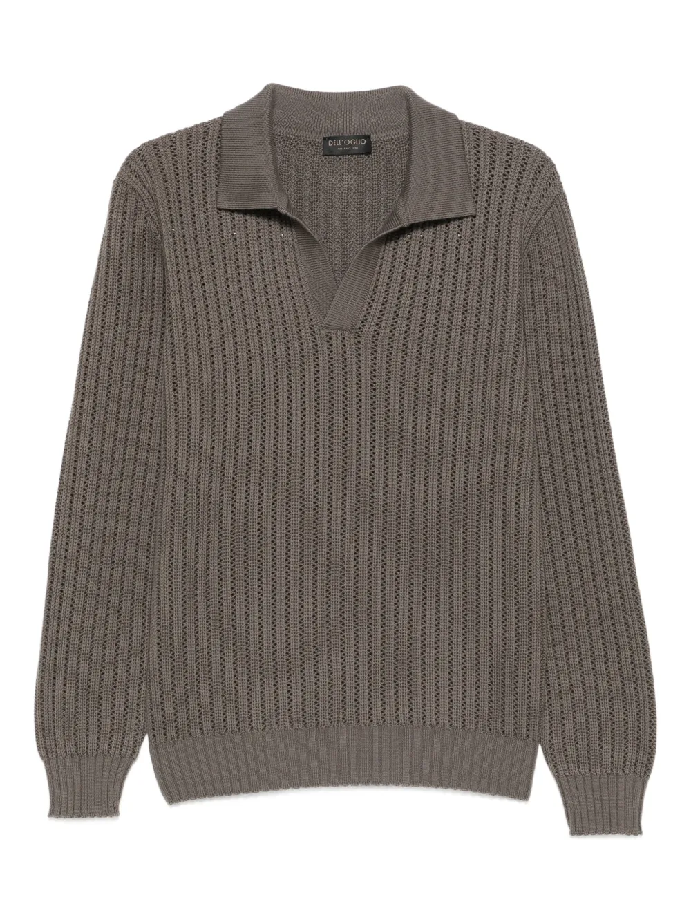Dell'oglio openwork sweater - ブラウン