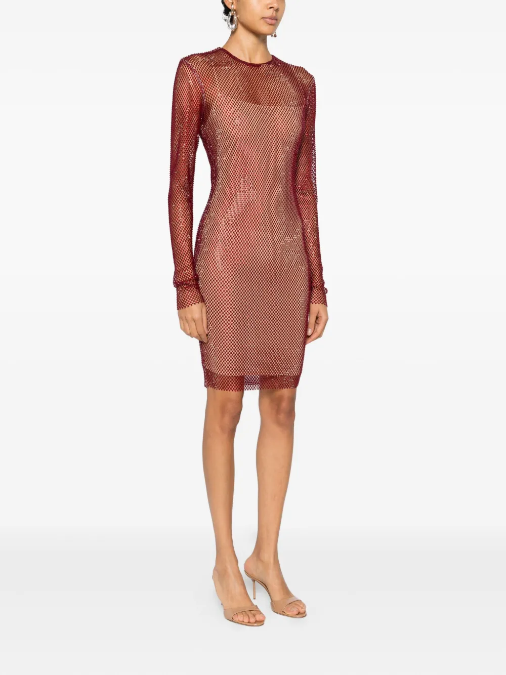 Genny Mini-jurk met lange mouwen Rood