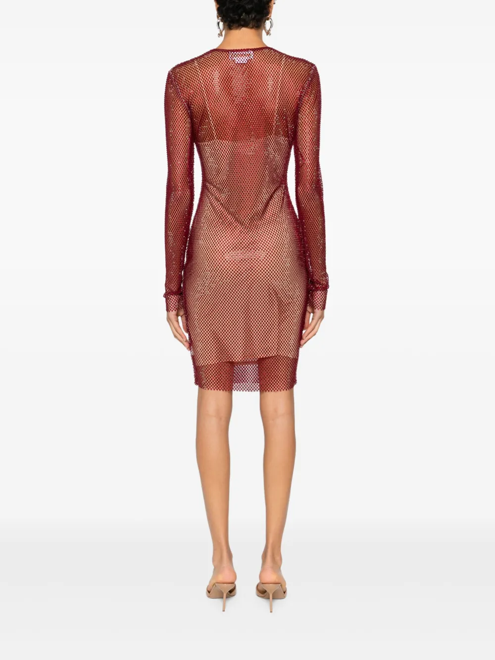 Genny Mini-jurk met lange mouwen Rood