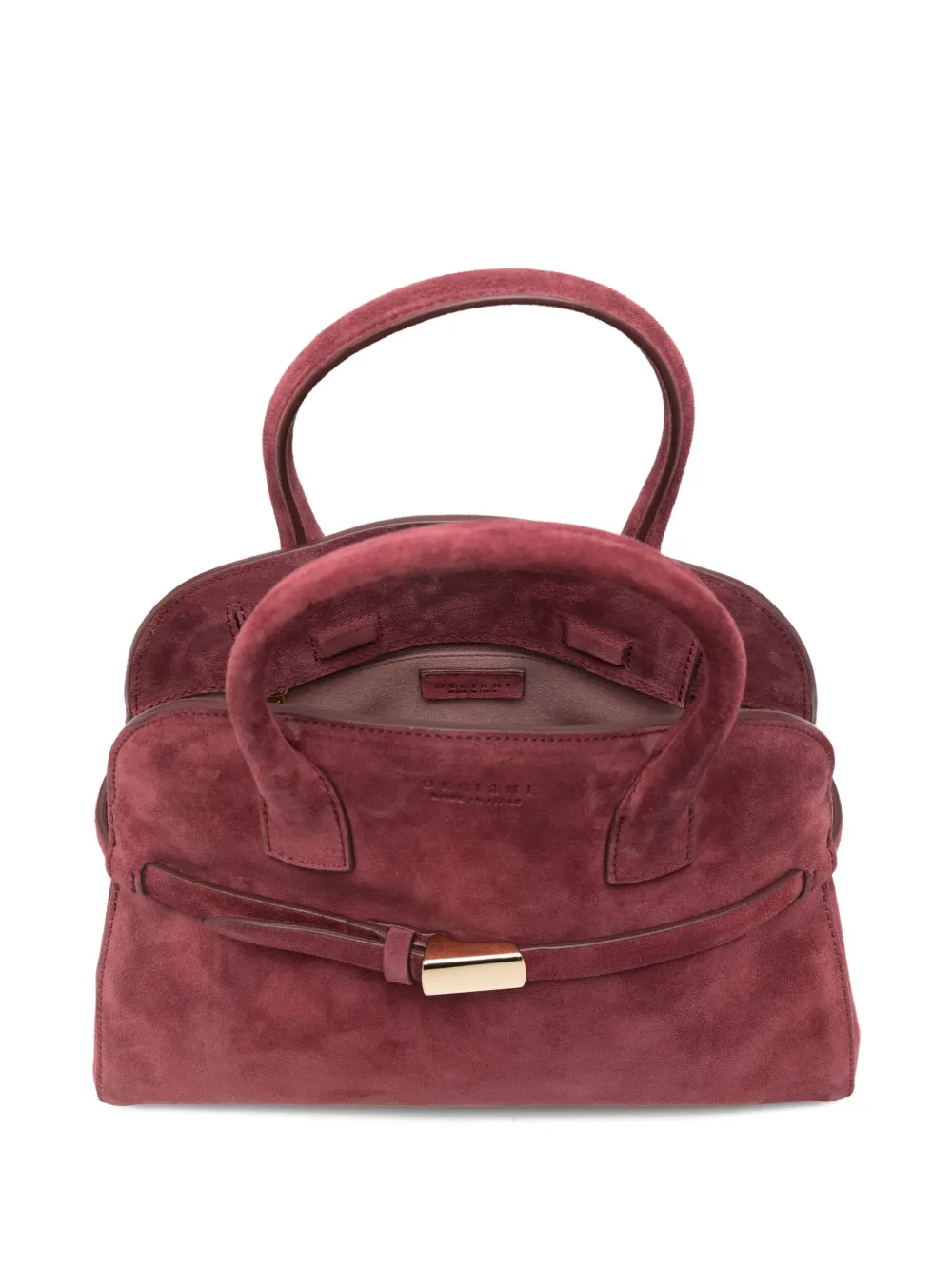 Orciani Aura schoudertas met gespdetail Rood