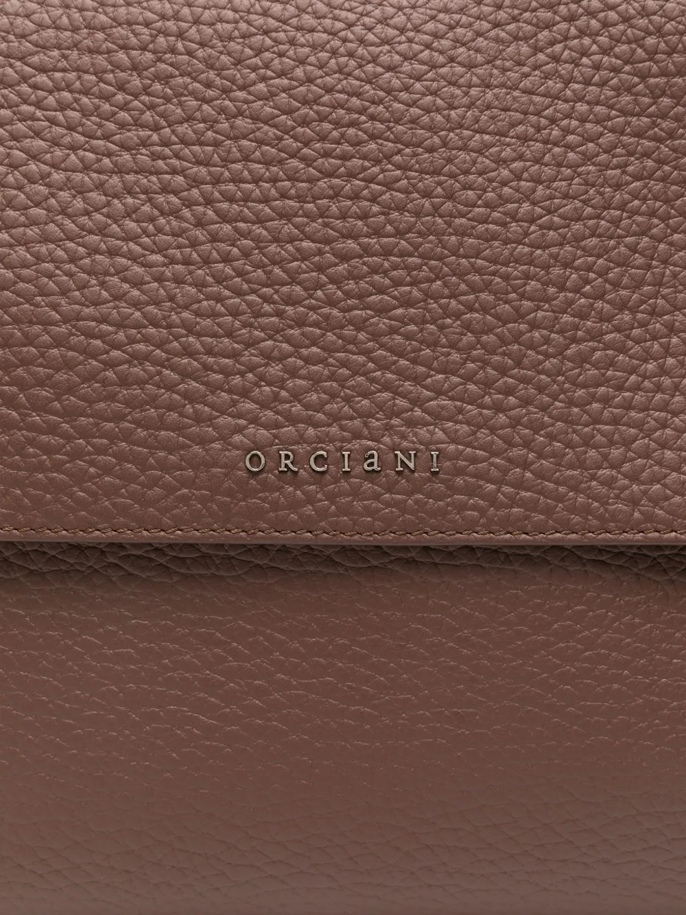 Orciani Sveva Logo-detail Shoulder Bag In Brown