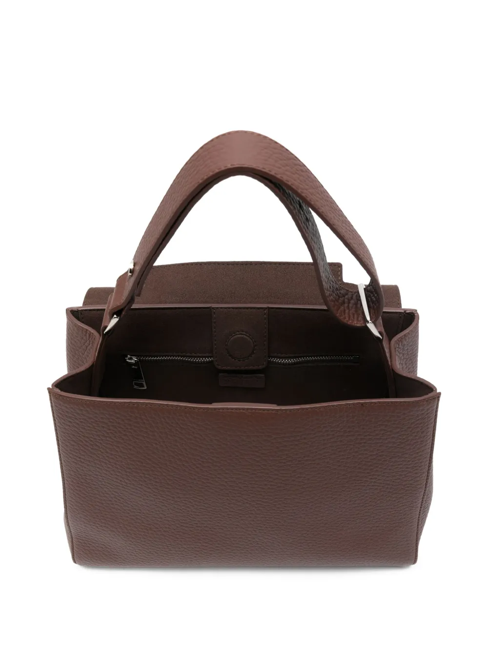 Orciani Sveva Logo-detail Shoulder Bag In Brown