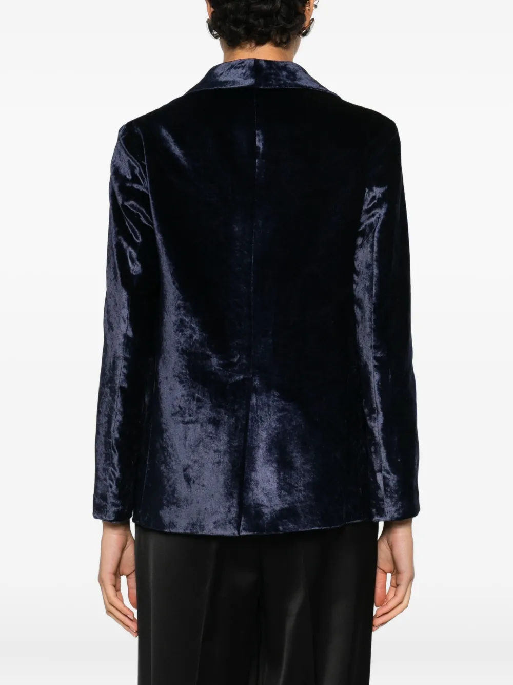 Montedoro Pocket Velvet Blazer In Blue