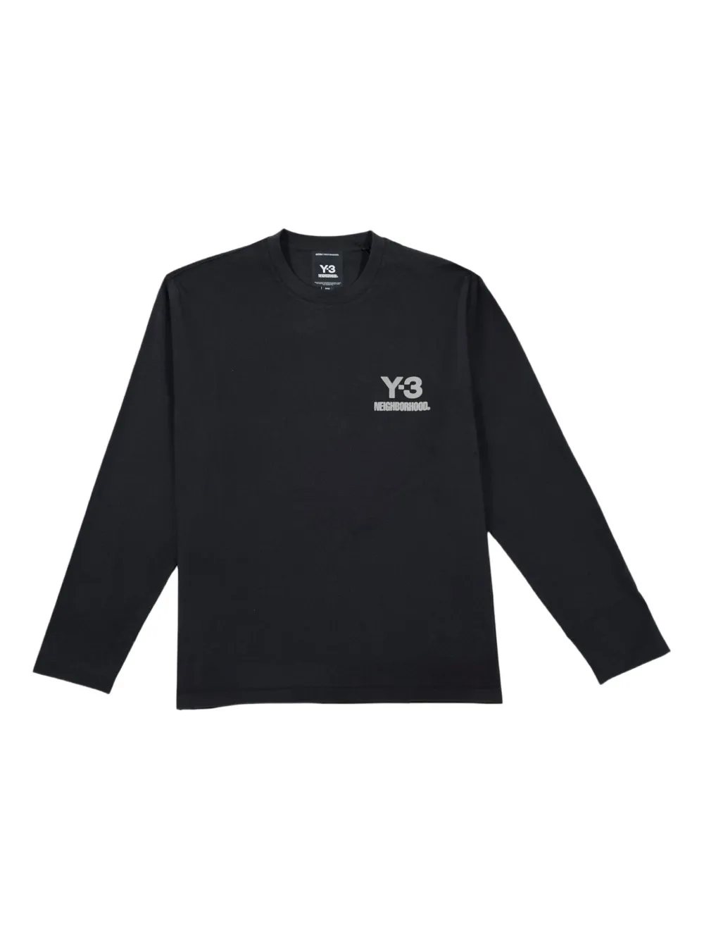 Y-3 x Neighborhood logo-print long-sleeve T-shirt | Black | Image 1