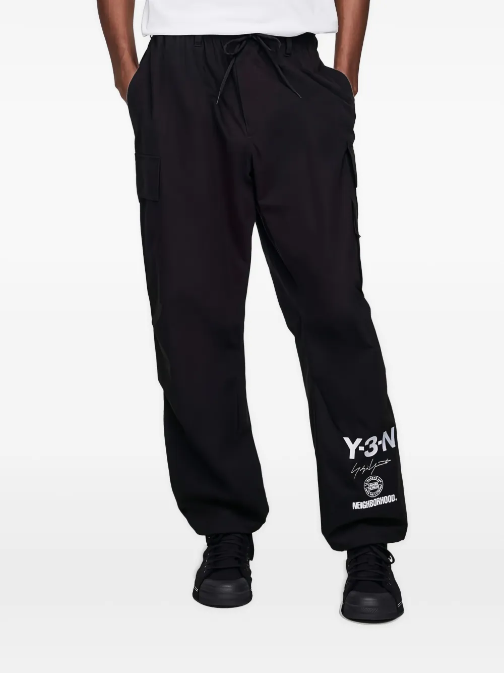 Y-3 Calça x Neighborhood com logo | Preto | Image 1