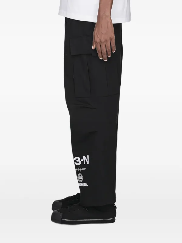 Y-3 x Neighborhood logo-print cargo-pocket Trousers | Black | FARFETCH