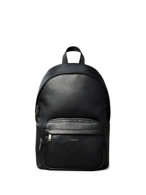 calvin klein black backpack leather Calvin Klein Zipped Backpack | Black