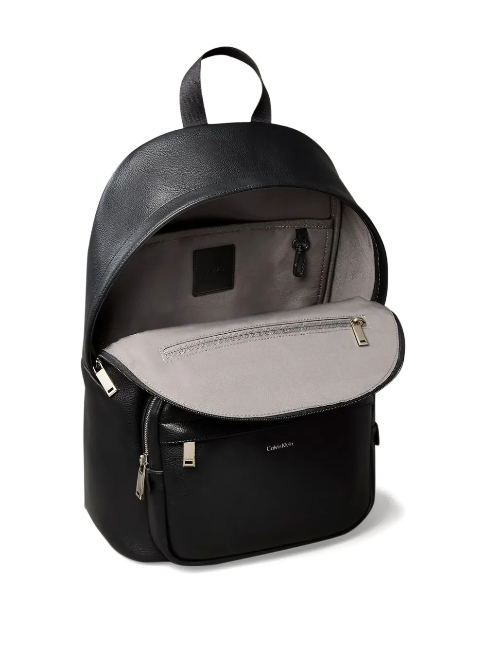 Calvin Klein Zipped Backpack In Black