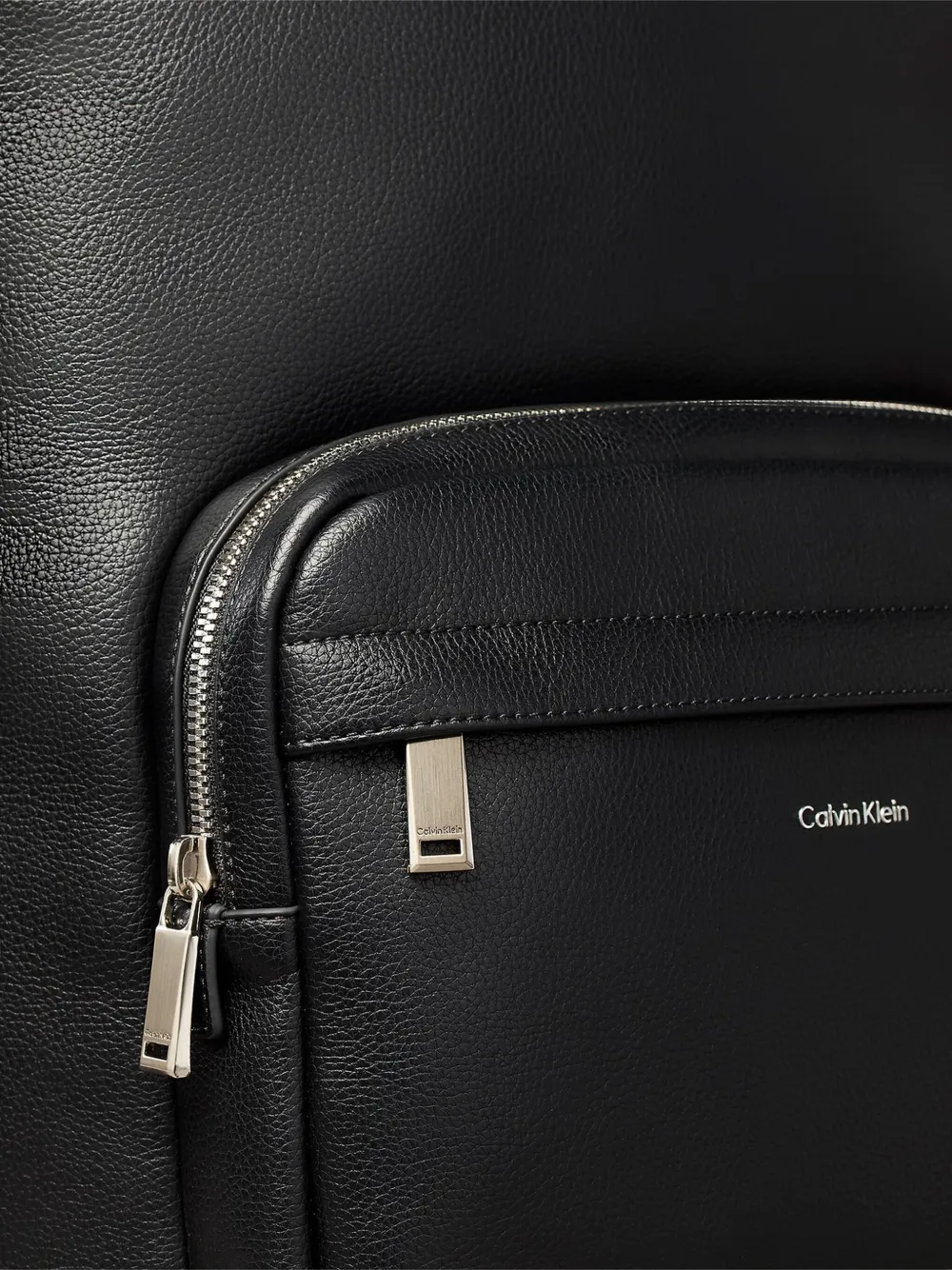 Calvin Klein Zipped Backpack In Black