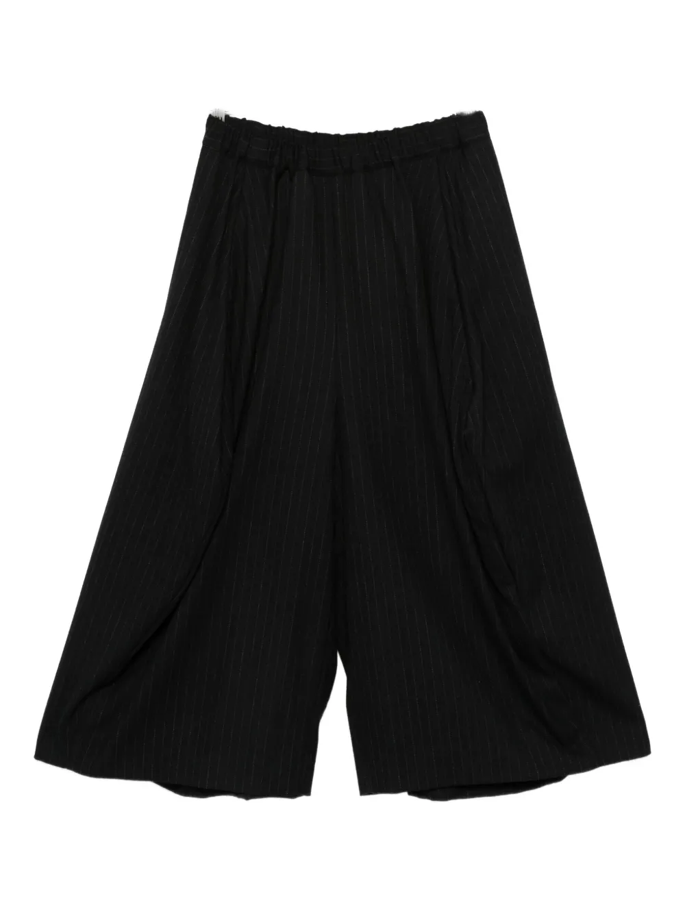 Comme Des Garçons Pinestripe Wide-leg Trousers In Black