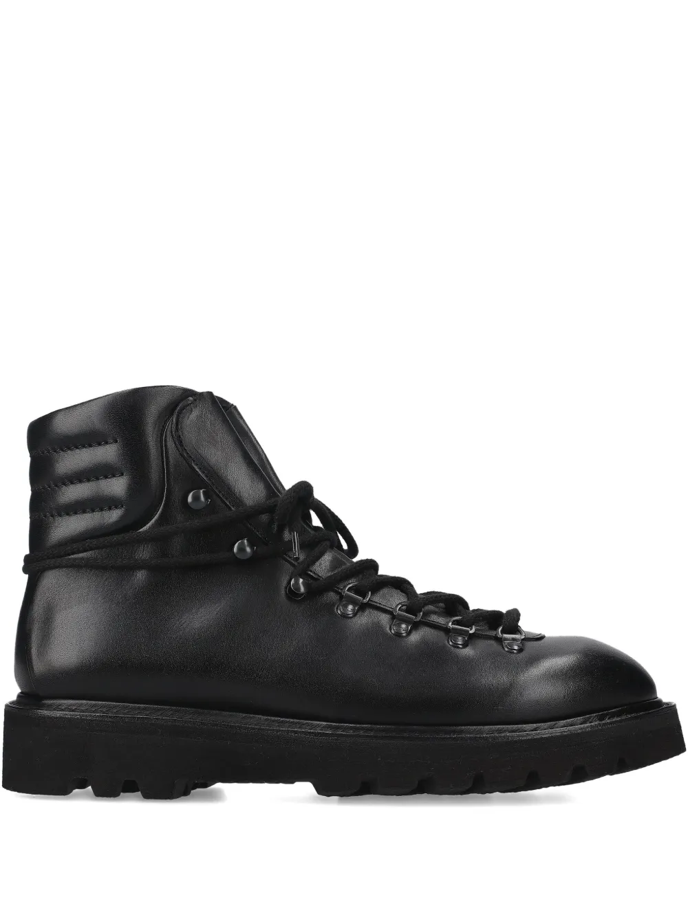 Premiata lace-up leather boots Zwart