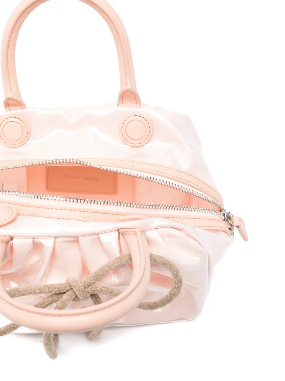 Simone Rocha Gesmockte mini-shopper met strik Roze